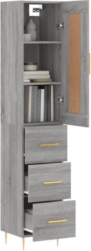 VidaXL -Hoge-kast-34 5x34x180-cm-bewerkt-hout-grijs-sonoma-eikenkleurig - Foto 9