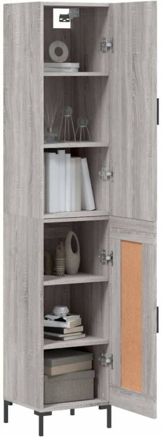 VidaXL -Hoge-kast-34 5x34x180-cm-bewerkt-hout-grijs-sonoma-eikenkleurig - Foto 15