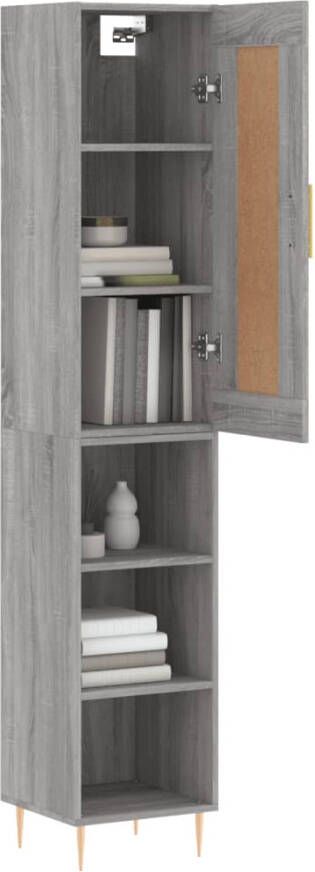 VidaXL -Hoge-kast-34 5x34x180-cm-bewerkt-hout-grijs-sonoma-eikenkleurig - Foto 6