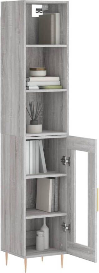 VidaXL -Hoge-kast-34 5x34x180-cm-bewerkt-hout-grijs-sonoma-eikenkleurig - Foto 8