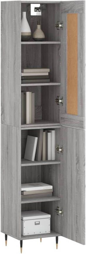 VidaXL -Hoge-kast-34 5x34x180-cm-bewerkt-hout-grijs-sonoma-eikenkleurig - Foto 20