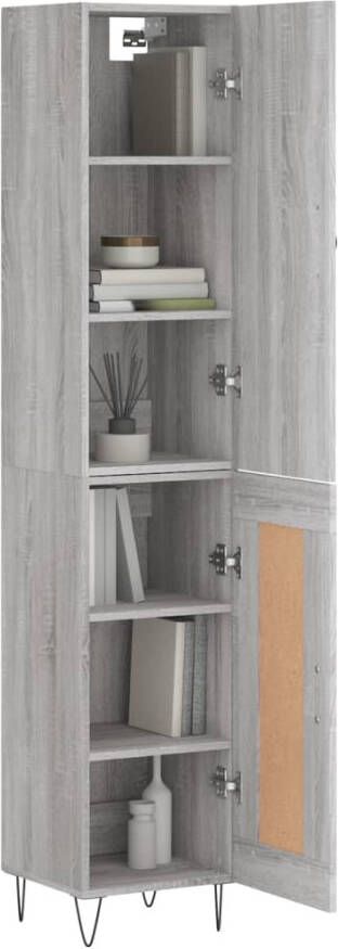VidaXL -Hoge-kast-34 5x34x180-cm-bewerkt-hout-grijs-sonoma-eikenkleurig - Foto 17