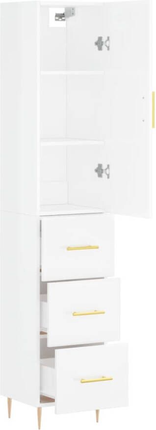VidaXL -Hoge-kast-34 5x34x180-cm-bewerkt-hout-hoogglans-wit - Foto 18