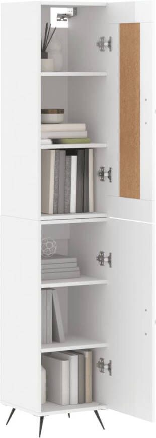 VidaXL -Hoge-kast-34 5x34x180-cm-bewerkt-hout-hoogglans-wit - Foto 7