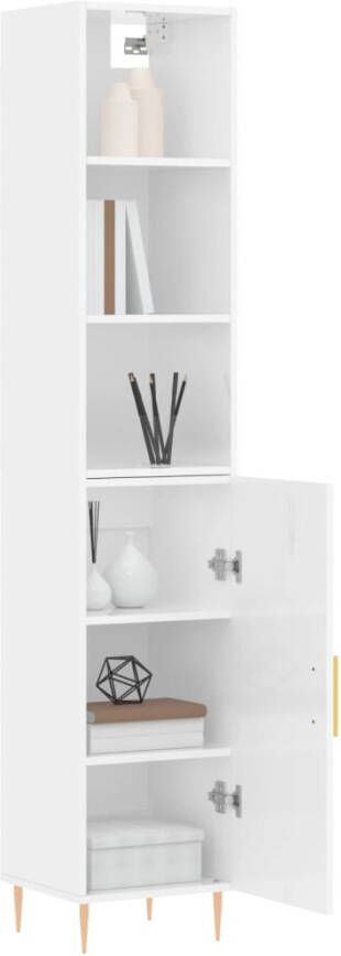 VidaXL -Hoge-kast-34 5x34x180-cm-bewerkt-hout-hoogglans-wit - Foto 16