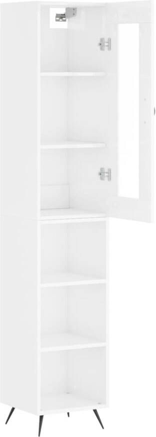VidaXL -Hoge-kast-34 5x34x180-cm-bewerkt-hout-hoogglans-wit - Foto 10