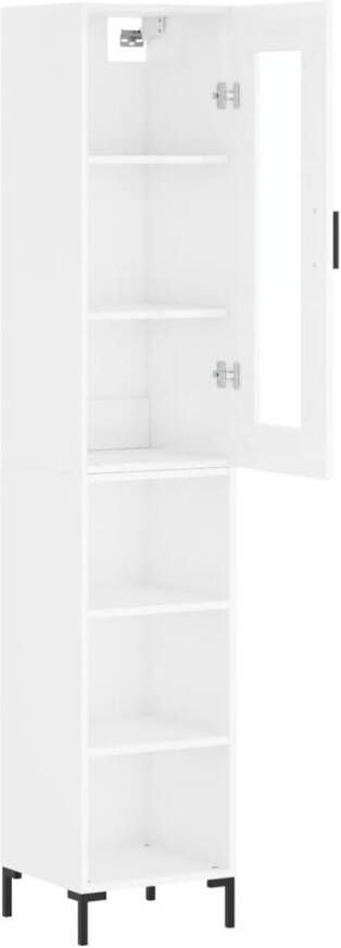VidaXL -Hoge-kast-34 5x34x180-cm-bewerkt-hout-hoogglans-wit - Foto 8