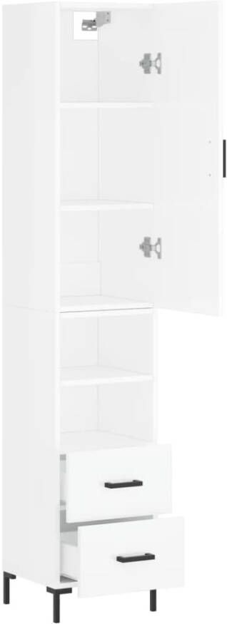 VidaXL -Hoge-kast-34 5x34x180-cm-bewerkt-hout-hoogglans-wit - Foto 17