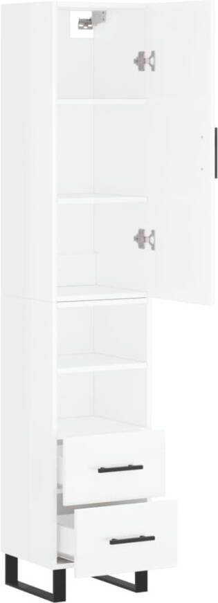 VidaXL -Hoge-kast-34 5x34x180-cm-bewerkt-hout-hoogglans-wit - Foto 20