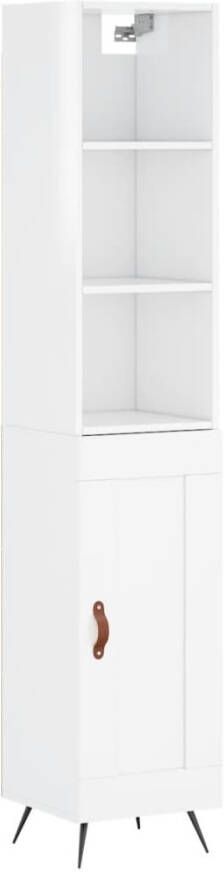 VidaXL -Hoge-kast-34 5x34x180-cm-bewerkt-hout-hoogglans-wit - Foto 19