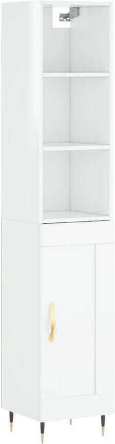 VidaXL -Hoge-kast-34 5x34x180-cm-bewerkt-hout-hoogglans-wit - Foto 20