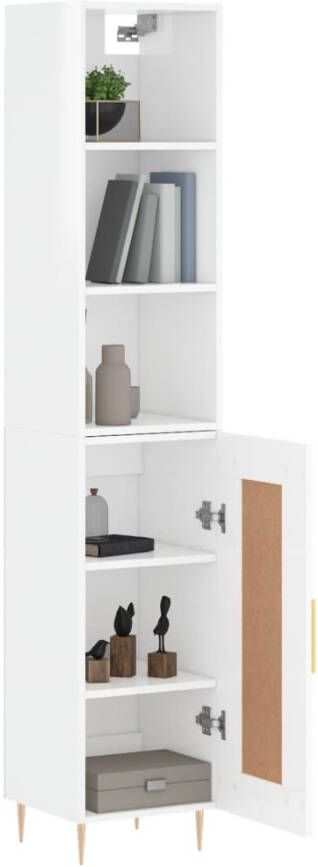 VidaXL -Hoge-kast-34 5x34x180-cm-bewerkt-hout-hoogglans-wit - Foto 13