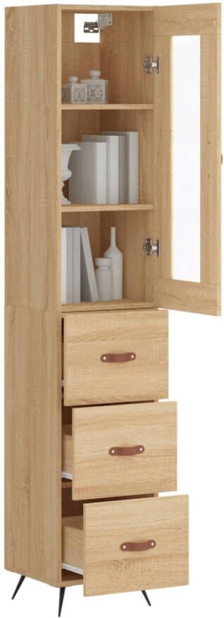VidaXL -Hoge-kast-34 5x34x180-cm-bewerkt-hout-sonoma-eikenkleurig - Foto 12