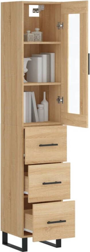 VidaXL -Hoge-kast-34 5x34x180-cm-bewerkt-hout-sonoma-eikenkleurig - Foto 13