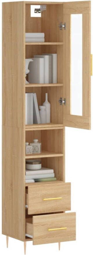 VidaXL -Hoge-kast-34 5x34x180-cm-bewerkt-hout-sonoma-eikenkleurig - Foto 11