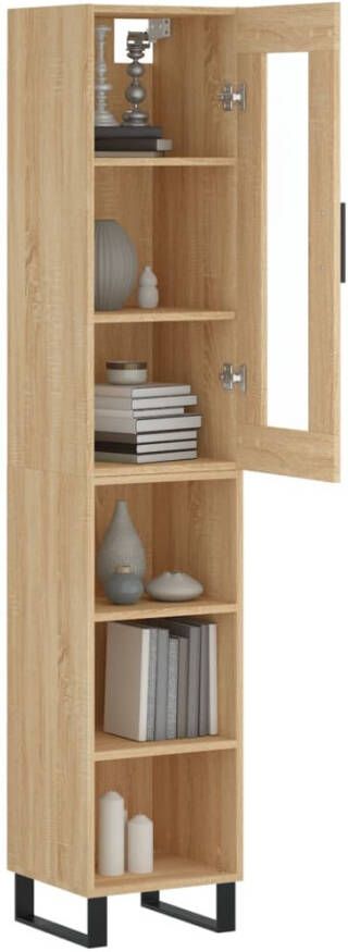 VidaXL -Hoge-kast-34 5x34x180-cm-bewerkt-hout-sonoma-eikenkleurig - Foto 7