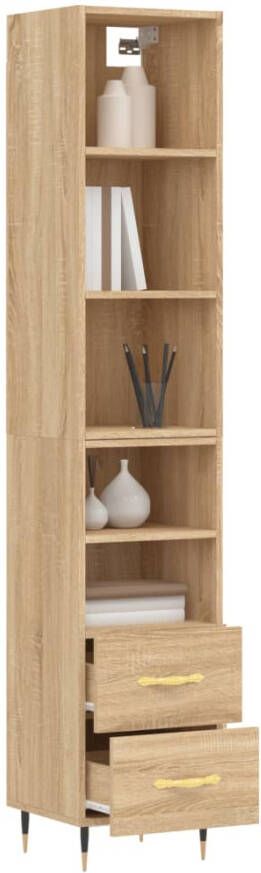 VidaXL -Hoge-kast-34 5x34x180-cm-bewerkt-hout-sonoma-eikenkleurig - Foto 10