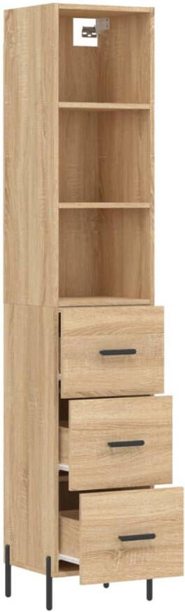 VidaXL -Hoge-kast-34 5x34x180-cm-bewerkt-hout-sonoma-eikenkleurig - Foto 8