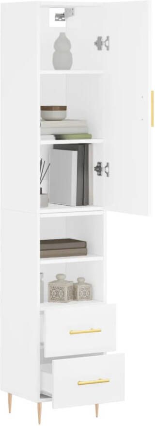 VidaXL -Hoge-kast-34 5x34x180-cm-bewerkt-hout-wit - Foto 15