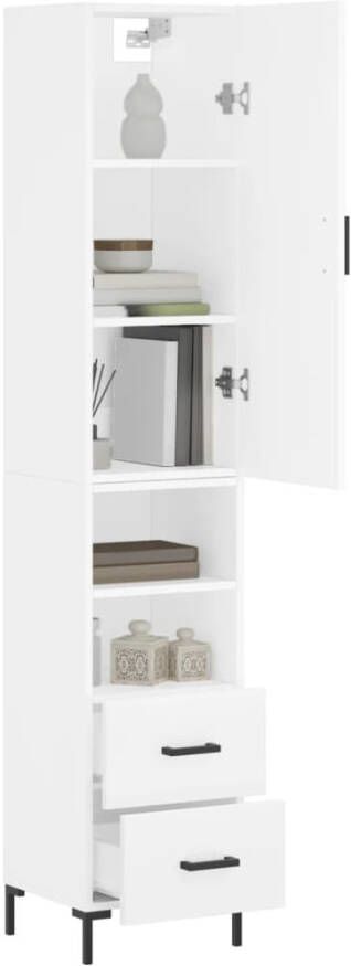 VidaXL -Hoge-kast-34 5x34x180-cm-bewerkt-hout-wit - Foto 18