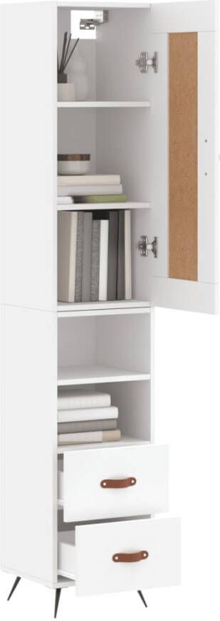 VidaXL -Hoge-kast-34 5x34x180-cm-bewerkt-hout-wit - Foto 6