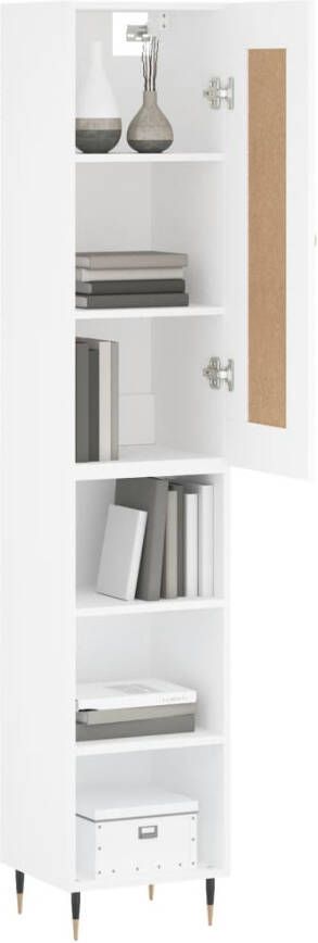 VidaXL -Hoge-kast-34 5x34x180-cm-bewerkt-hout-wit - Foto 16