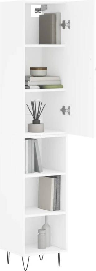 VidaXL -Hoge-kast-34 5x34x180-cm-bewerkt-hout-wit - Foto 14