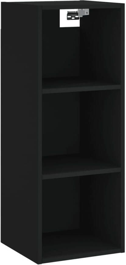 VidaXL -Hoge-kast-34 5x34x180-cm-bewerkt-hout-zwart - Foto 9