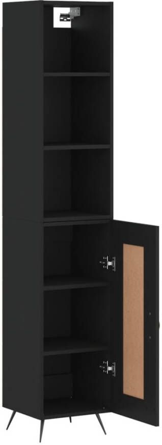 VidaXL -Hoge-kast-34 5x34x180-cm-bewerkt-hout-zwart - Foto 11