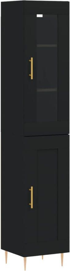 VidaXL -Hoge-kast-34 5x34x180-cm-bewerkt-hout-zwart - Foto 15