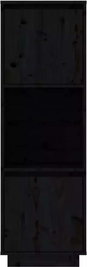 VidaXL -Hoge-kast-38x35x117-cm-massief-grenenhout-zwart