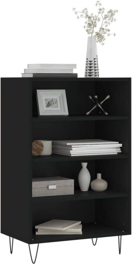 VidaXL -Hoge-kast-57x35x90-cm-bewerkt-hout-zwart - Foto 9