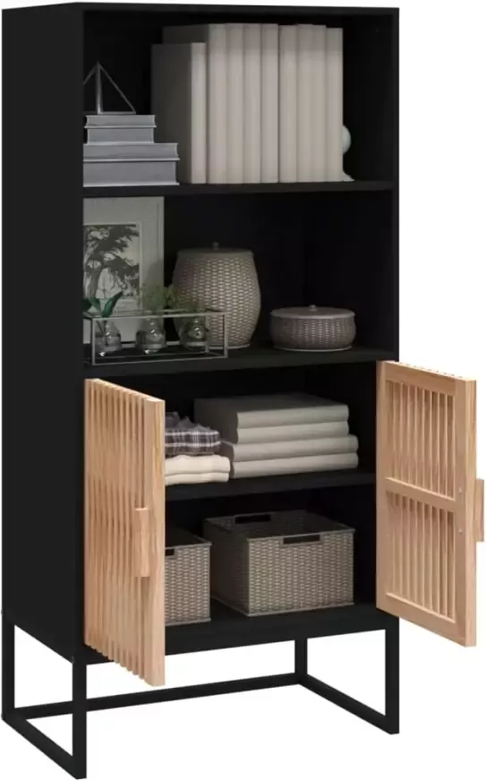 VidaXL -Hoge-kast-60x35x125-cm-bewerkt-hout-zwart