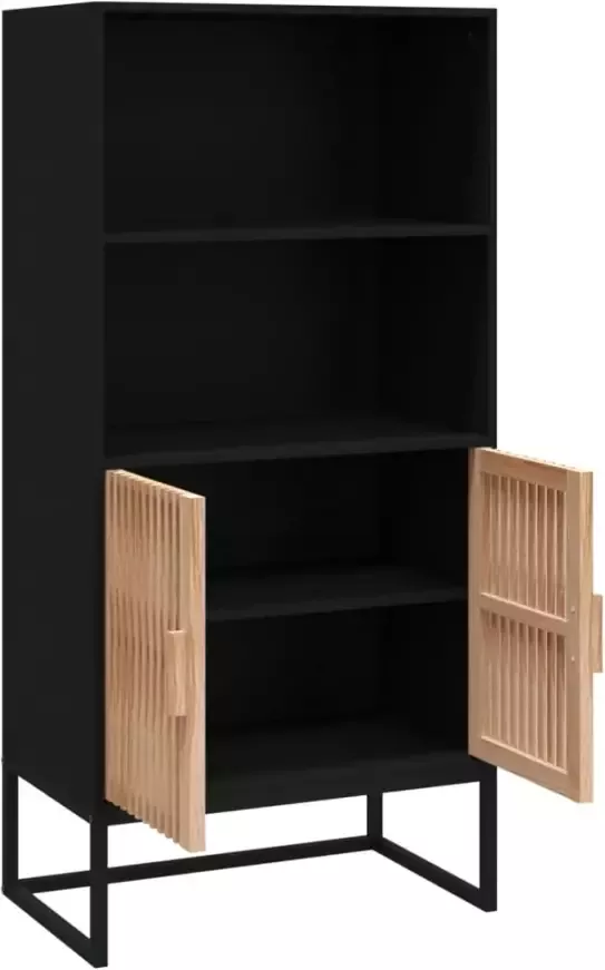 VidaXL -Hoge-kast-60x35x125-cm-bewerkt-hout-zwart - Foto 4