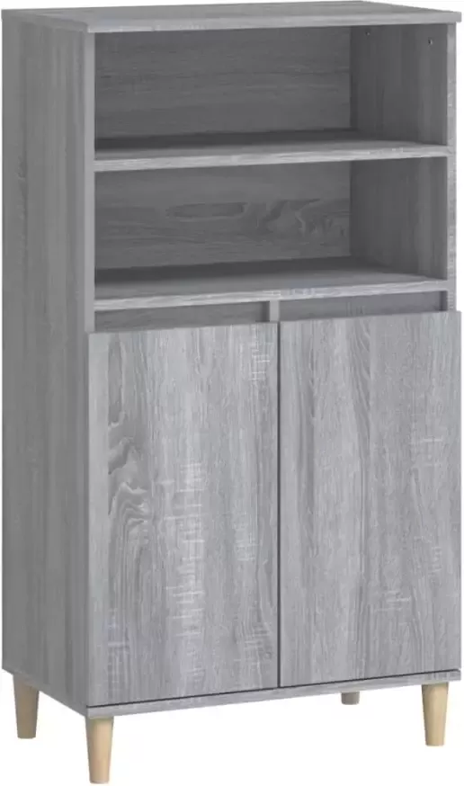 VidaXL Hoge Kast Grijs Sonoma Eiken 60x36x110 cm Hoge Kast Industrieel Design Grijze Kast Houten Kast Opbergkast - Foto 7