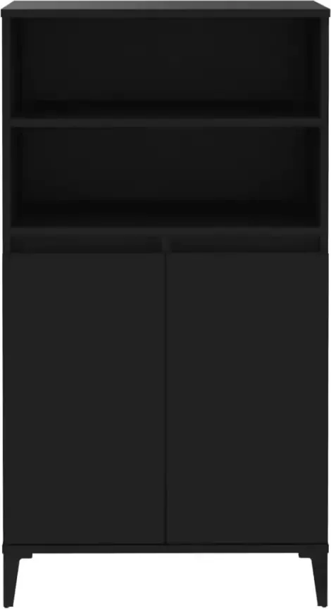 VidaXL -Hoge-kast-60x36x110-cm-bewerkt-hout-zwart - Foto 4