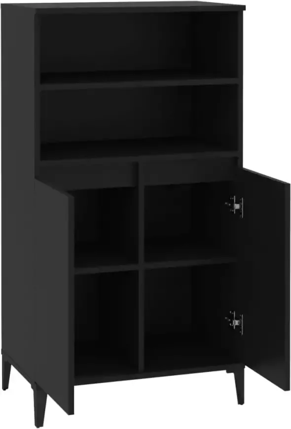 VidaXL -Hoge-kast-60x36x110-cm-bewerkt-hout-zwart - Foto 3