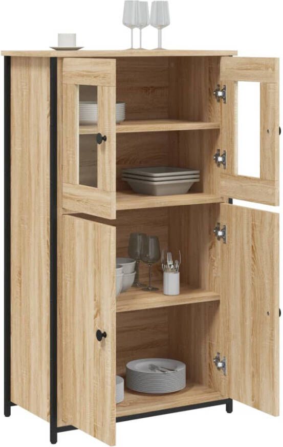 VidaXL -Hoge-kast-62x32x106 5-cm-bewerkt-hout-sonoma-eikenkleurig - Foto 4