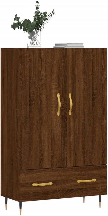 Prolenta Premium INFIORI Hoge kast 69 5x31x115 cm bewerkt hout bruineikenkleurig - Foto 9