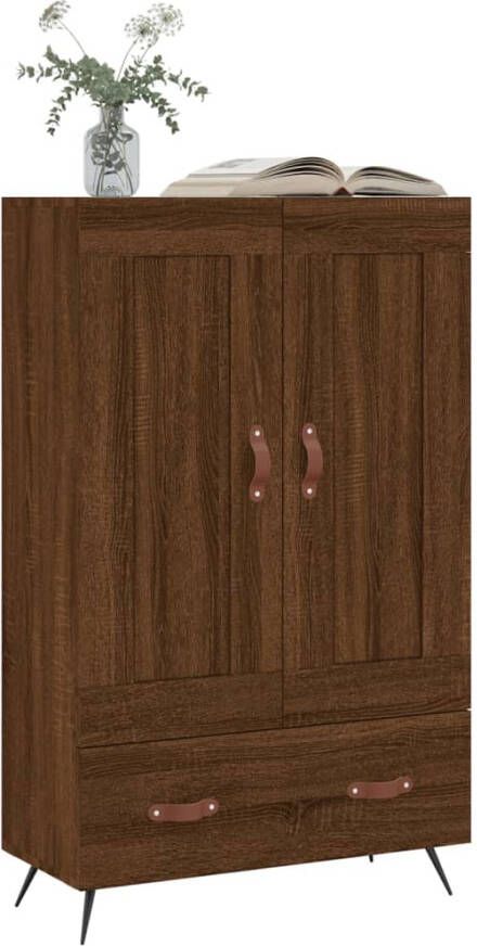 Prolenta Premium INFIORI Hoge kast 69 5x31x115 cm bewerkt hout bruineikenkleurig - Foto 7