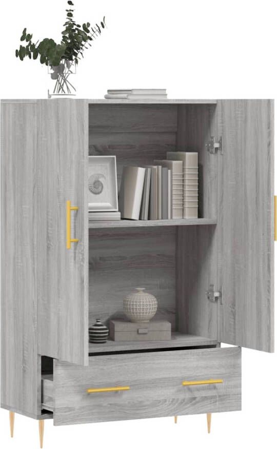 Prolenta Premium INFIORI Hoge kast 69 5x31x115 cm bewerkt hout grijs sonoma eikenkleurig - Foto 9