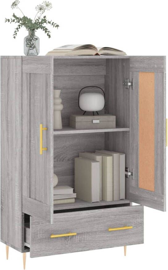 Prolenta Premium INFIORI Hoge kast 69 5x31x115 cm bewerkt hout grijs sonoma eikenkleurig - Foto 8