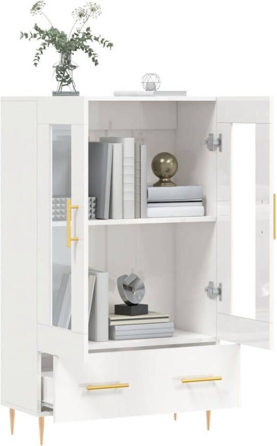 VidaXL -Hoge-kast-69 5x31x115-cm-bewerkt-hout-hoogglans-wit - Foto 10