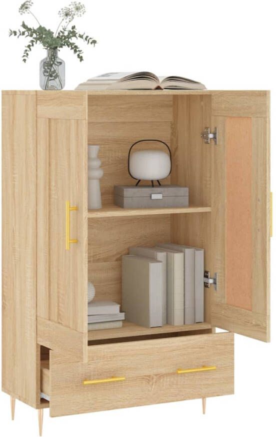 Prolenta Premium INFIORI Hoge kast 69 5x31x115 cm bewerkt hout sonoma eikenkleurig - Foto 9