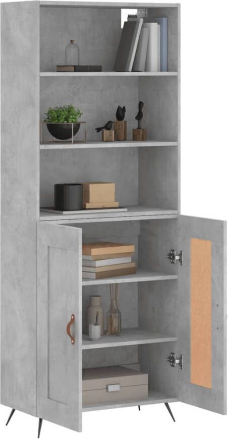 VidaXL -Hoge-kast-69 5x34x180-cm-bewerkt-hout-betongrijs - Foto 5