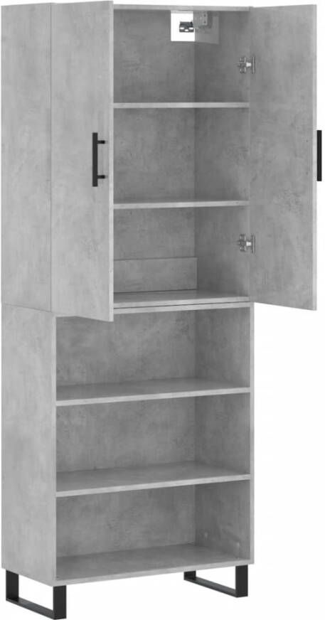 VidaXL -Hoge-kast-69 5x34x180-cm-bewerkt-hout-betongrijs - Foto 9