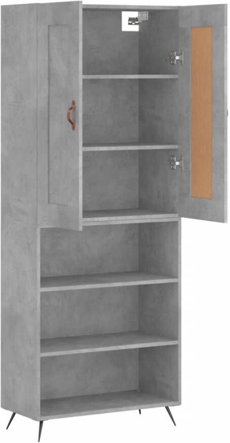 VidaXL -Hoge-kast-69 5x34x180-cm-bewerkt-hout-betongrijs - Foto 5