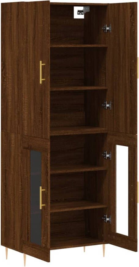 VidaXL -Hoge-kast-69 5x34x180-cm-bewerkt-hout-bruineikenkleurig - Foto 6