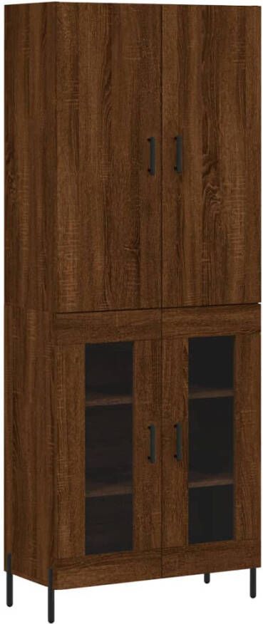VidaXL -Hoge-kast-69 5x34x180-cm-bewerkt-hout-bruineikenkleurig - Foto 20