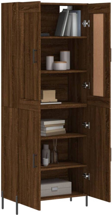 VidaXL -Hoge-kast-69 5x34x180-cm-bewerkt-hout-bruineikenkleurig - Foto 16